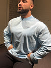 Giant muscle hoodie light blue