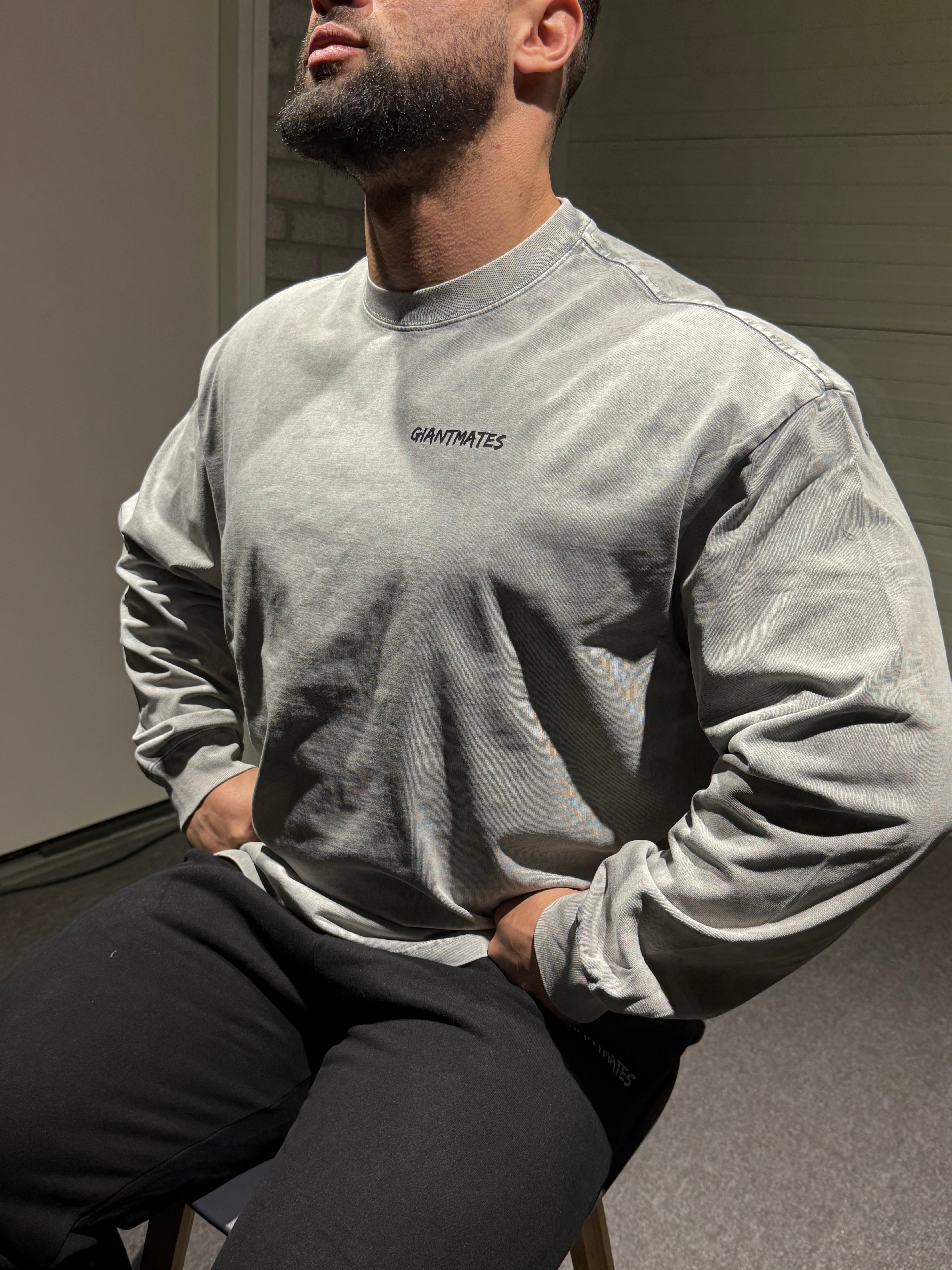 Giant muscle hoodie Light grey